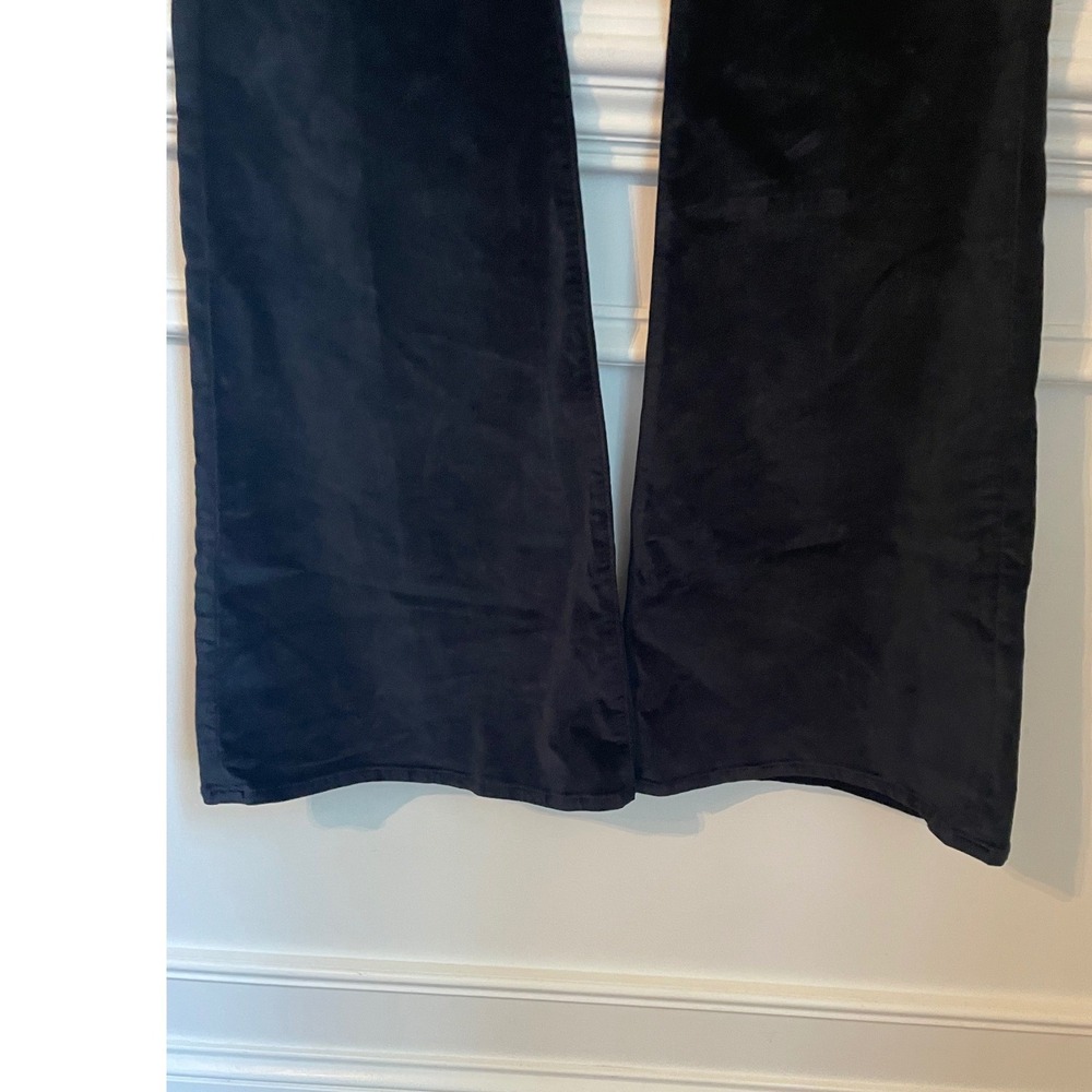 Veronica Beard Sheridan Exaggerated Flare High‎ Rise Black Velvet Jeans Size 30 - Picture 5 of 8